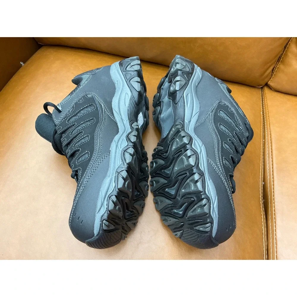 Skechers Work Cankton Mens Size 10 Black Charcoal New Steel Toe 77055/BKCC